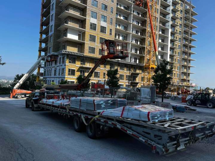 Acheminement matériaux de construction Saint-Nicolas